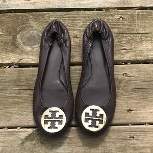 Tory Burch Reva Flats Brown Size 10